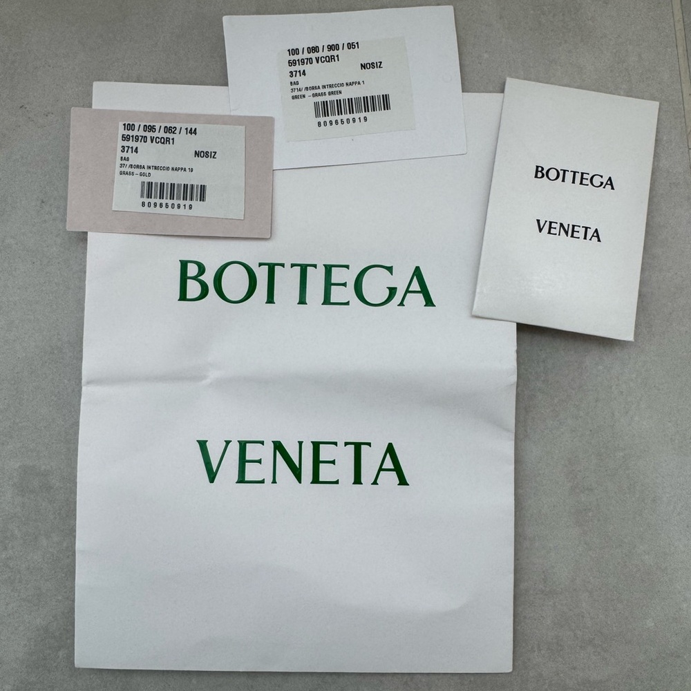 Bottega Veneta Borba Intreccio Napa: Grass green/ gold - Picture 13 of 13
